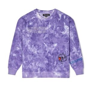 KidSuper Studios Dyed Super Crewneck in Purple